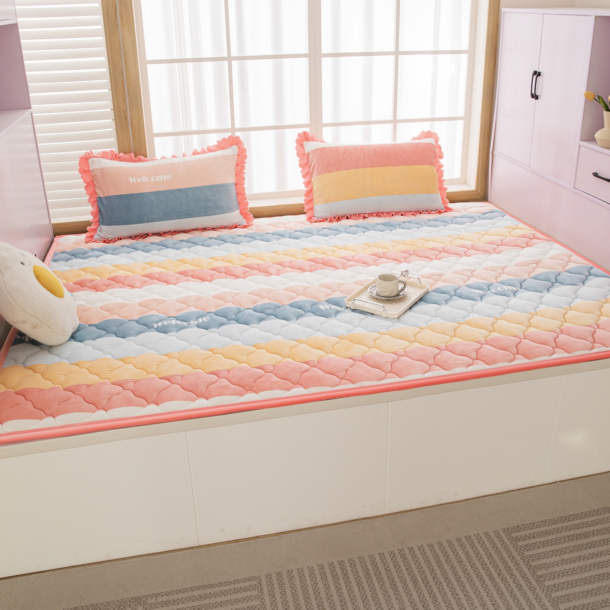 91家纺网 家纺一手货源 找家纺 手艺人家纺 2025新款炕垫榻榻米垫D50--D66 D60