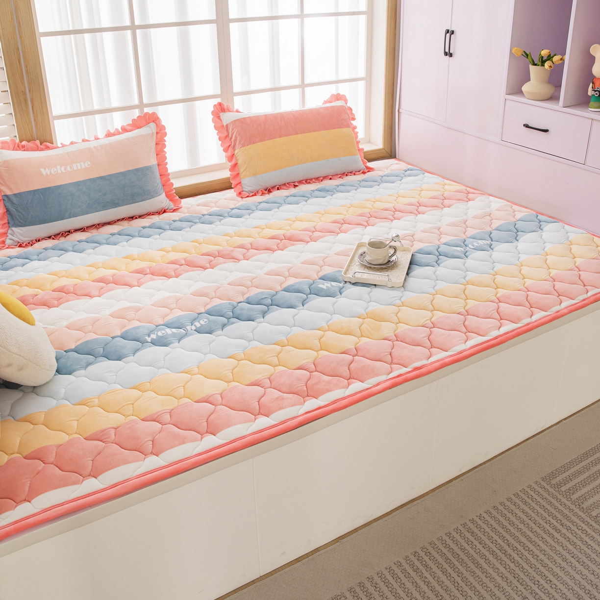 91家纺网 家纺一手货源 找家纺 手艺人家纺 2025新款炕垫榻榻米垫D50--D66 D60