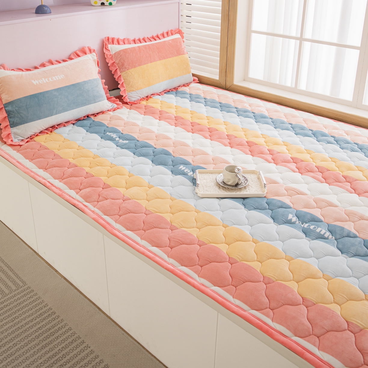 91家纺网 家纺一手货源 找家纺 手艺人家纺 2025新款炕垫榻榻米垫D50--D66 D60