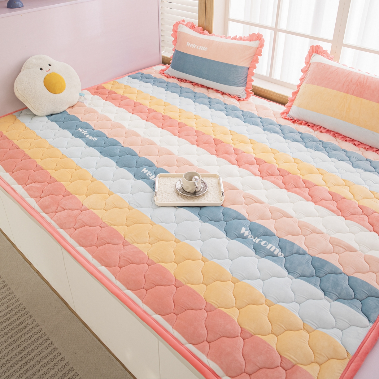 91家纺网 家纺一手货源 找家纺 手艺人家纺 2025新款炕垫榻榻米垫D50--D66 D60