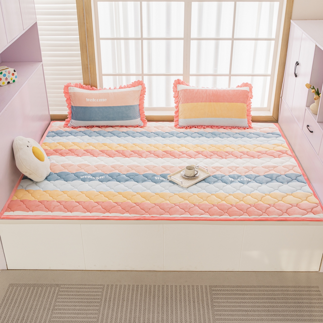 91家纺网 家纺一手货源 找家纺 手艺人家纺 2025新款炕垫榻榻米垫D50--D66 D60