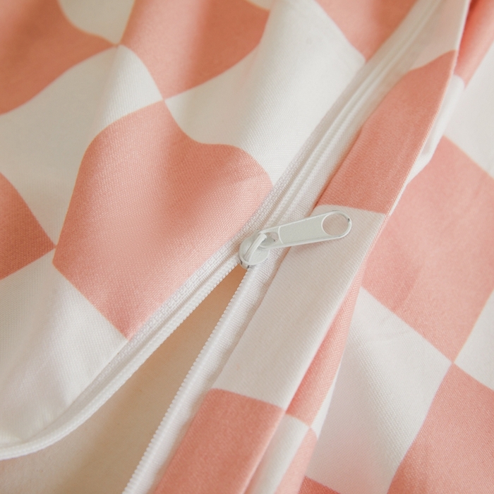 91家纺网 家纺一手货源 找家纺 麦空家居 2025新款水洗棉刺绣四件套-布丁（棋盘格） 天空兰