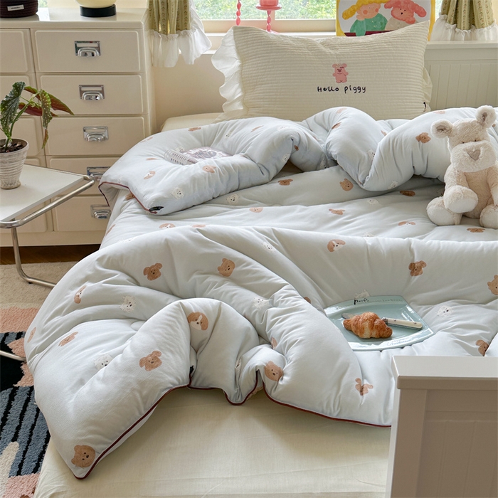 暖生活 2025新款牛奶针织棉四季被冬被 查理汪