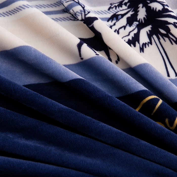 91家纺网 家纺一手货源 找家纺 晚静 2025新款7斤牛奶绒四件套金貂法莱绒床裙款保暖绒三件套 小鹿