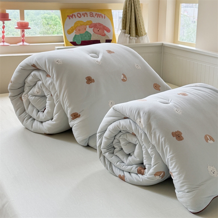 91家纺网 家纺一手货源 找家纺 暖生活 2025新款牛奶针织棉四季被冬被 查理汪