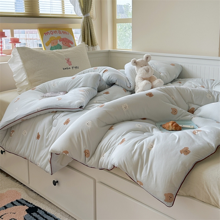 91家纺网 家纺一手货源 找家纺 暖生活 2025新款牛奶针织棉四季被冬被 查理汪