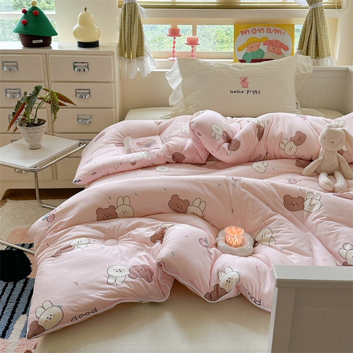 暖生活 2025新款牛奶针织棉四季被冬被 好朋友