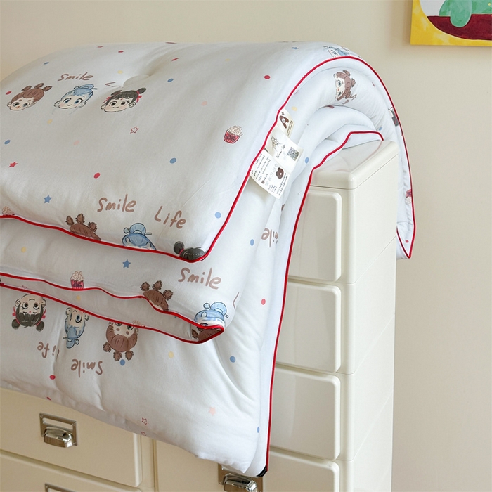 91家纺网 家纺一手货源 找家纺 暖生活 2025新款牛奶针织棉四季被冬被 哪吒