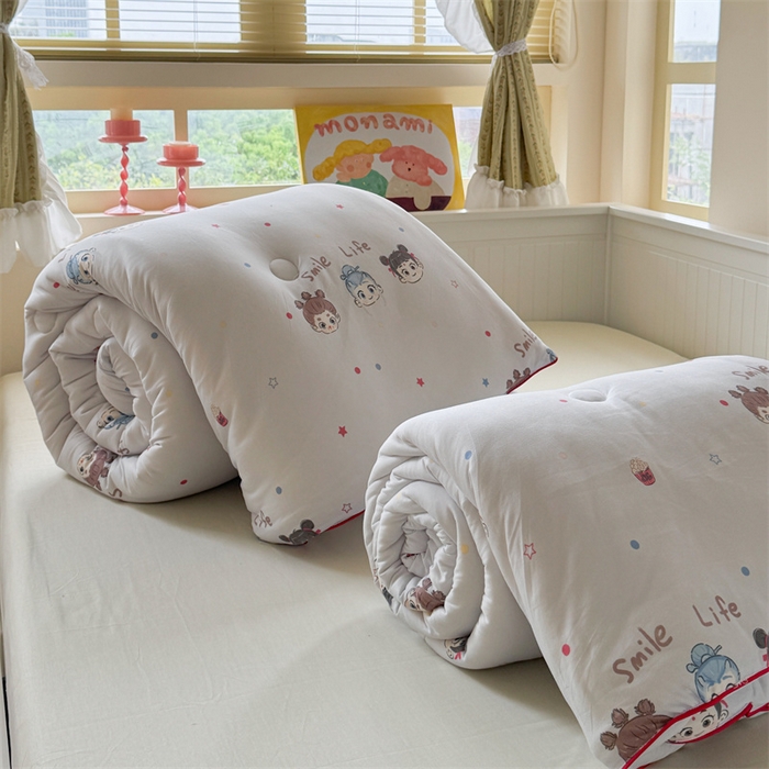 91家纺网 家纺一手货源 找家纺 暖生活 2025新款牛奶针织棉四季被冬被 哪吒