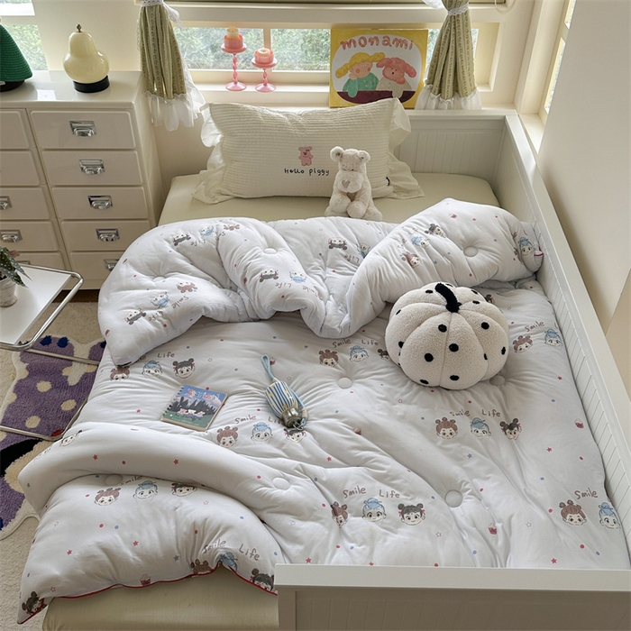 91家纺网 家纺一手货源 找家纺 暖生活 2025新款牛奶针织棉四季被冬被 哪吒