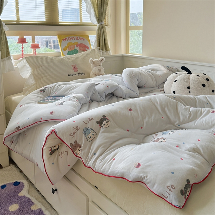 91家纺网 家纺一手货源 找家纺 暖生活 2025新款牛奶针织棉四季被冬被 哪吒