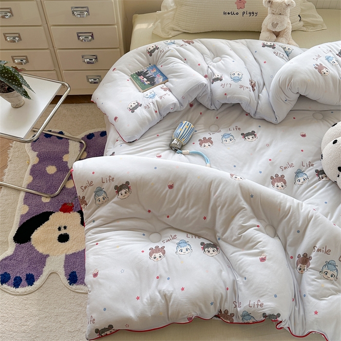 91家纺网 家纺一手货源 找家纺 暖生活 2025新款牛奶针织棉四季被冬被 哪吒