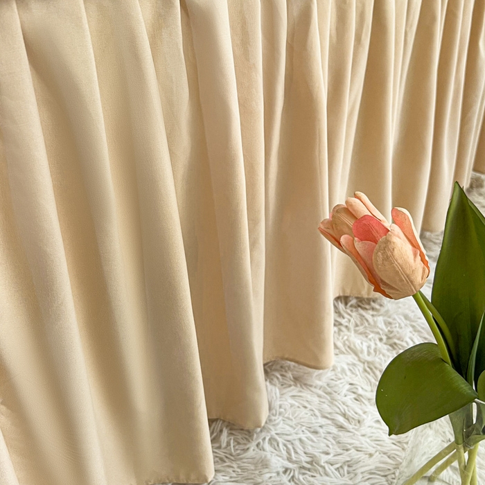 91家纺网 家纺一手货源 找家纺 鼎丰家纺 2025新款纯色高克重水洗棉夹棉床裙-曼可 曼可-卡其