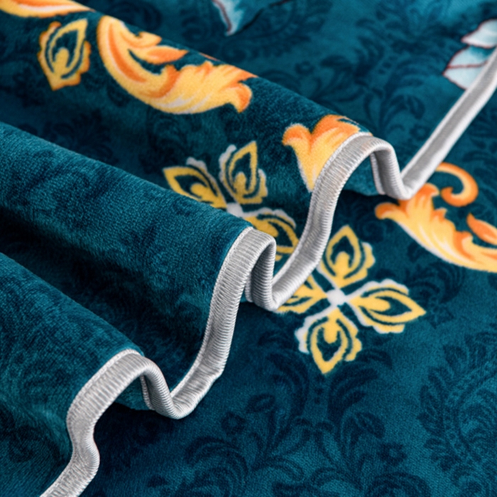 91家纺网 家纺一手货源 找家纺 晚静 2025新牛奶绒印花单被套法莱绒金貂被套单件180克全尺寸被套 花开富贵