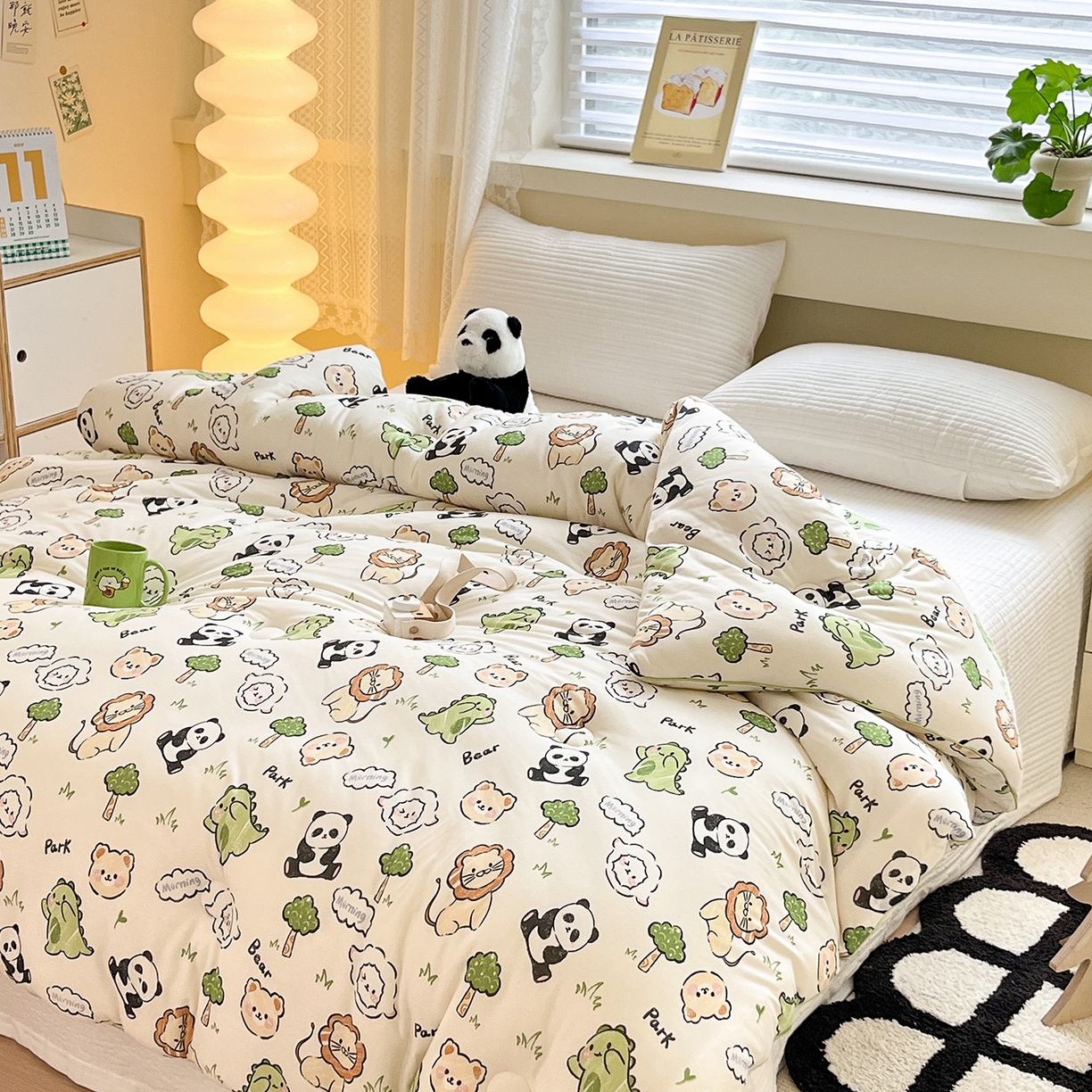 91家纺网 家纺一手货源 找家纺 暖生活 2025新款牛奶针织棉四季被冬被 大森林