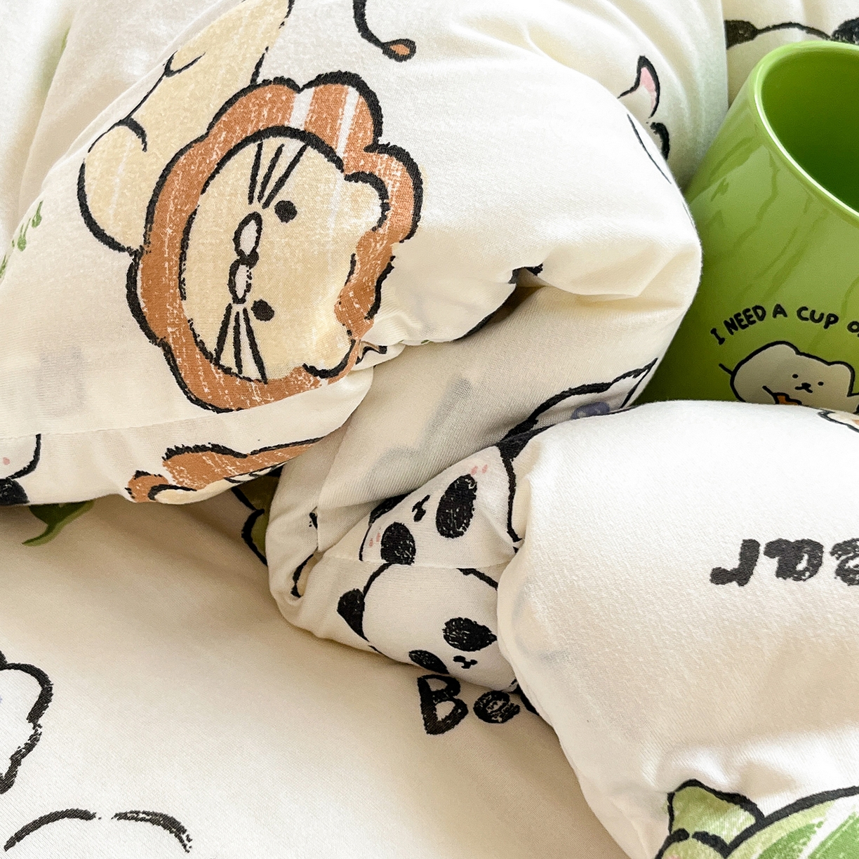 91家纺网 家纺一手货源 找家纺 暖生活 2025新款牛奶针织棉四季被冬被 大森林