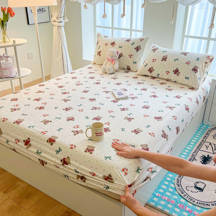 鼎丰家纺 2025新款90克超柔软糯印花单床笠系列 可爱选手