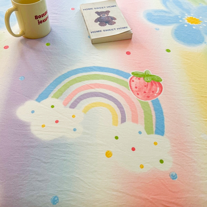 91家纺网 家纺一手货源 找家纺 鼎丰家纺 2025新款90克超柔软糯印花单床笠系列 心动天空