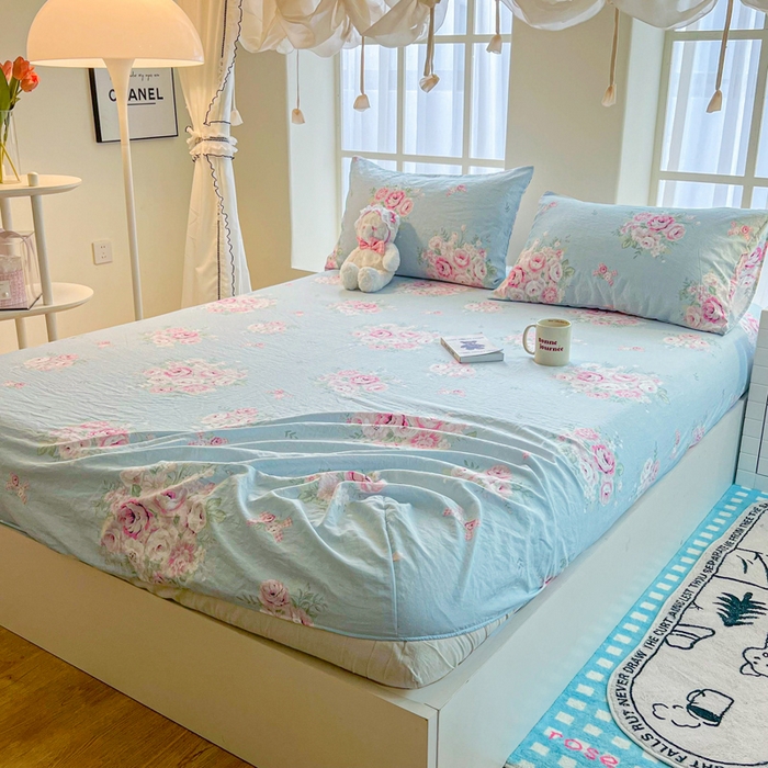 91家纺网 家纺一手货源 找家纺 鼎丰家纺 2025新款90克超柔软糯印花单床笠系列 戴安娜