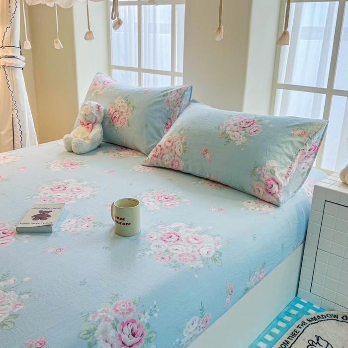 91家纺网 家纺一手货源 找家纺 鼎丰家纺 2025新款90克超柔软糯印花单床笠系列 戴安娜