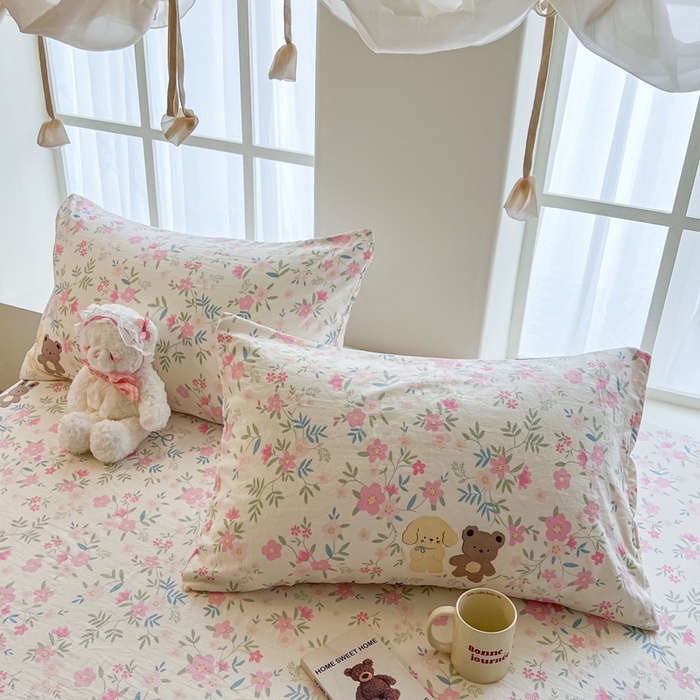 91家纺网 家纺一手货源 找家纺 鼎丰家纺 2025新款90克超柔软糯印花单床笠系列 静蜜