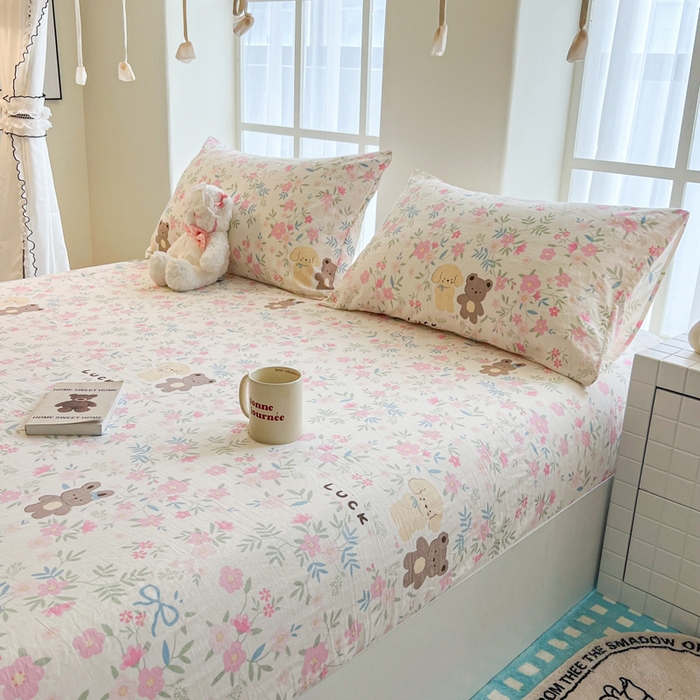 91家纺网 家纺一手货源 找家纺 鼎丰家纺 2025新款90克超柔软糯印花单床笠系列 静蜜