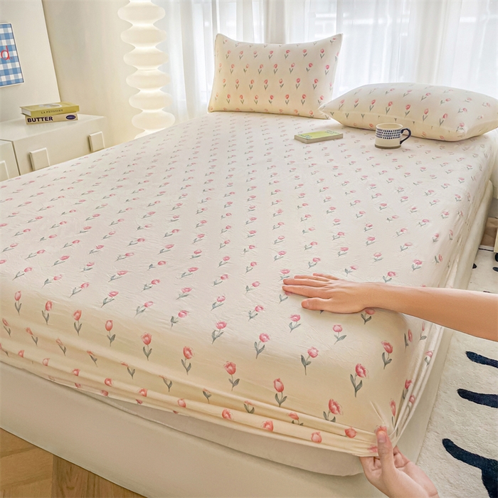 91家纺网 家纺一手货源 找家纺 鼎丰家纺 2025新款90克超柔软糯印花单床笠系列 落寞花店