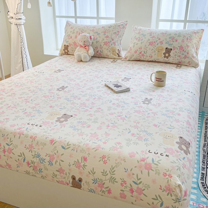 91家纺网 家纺一手货源 找家纺 鼎丰家纺 2025新款90克超柔软糯印花单床笠系列 静蜜