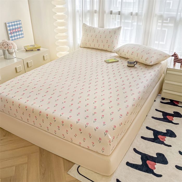 91家纺网 家纺一手货源 找家纺 鼎丰家纺 2025新款90克超柔软糯印花单床笠系列 落寞花店