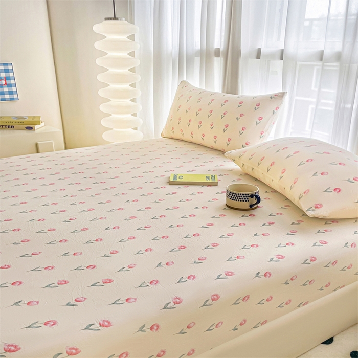 91家纺网 家纺一手货源 找家纺 鼎丰家纺 2025新款90克超柔软糯印花单床笠系列 落寞花店