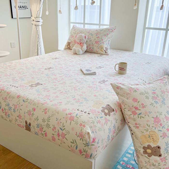 91家纺网 家纺一手货源 找家纺 鼎丰家纺 2025新款90克超柔软糯印花单床笠系列 静蜜