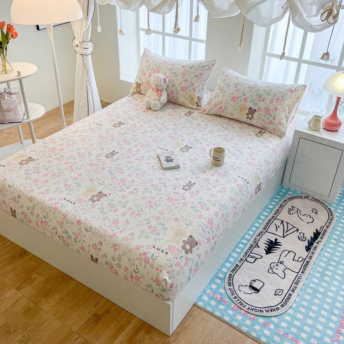 91家纺网 家纺一手货源 找家纺 鼎丰家纺 2025新款90克超柔软糯印花单床笠系列 静蜜