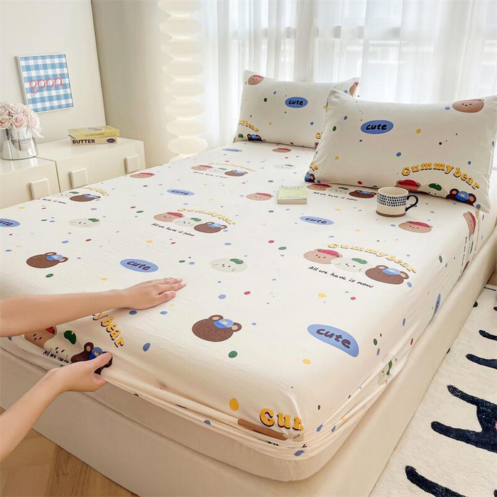 91家纺网 家纺一手货源 找家纺 鼎丰家纺 2025新款90克超柔软糯印花单床笠系列 冒险乐园