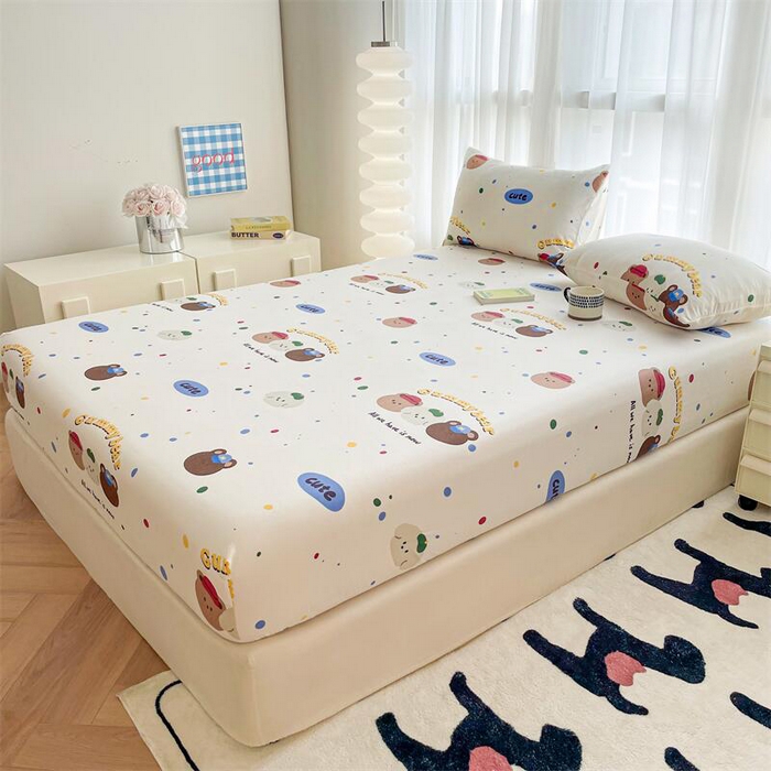 91家纺网 家纺一手货源 找家纺 鼎丰家纺 2025新款90克超柔软糯印花单床笠系列 冒险乐园