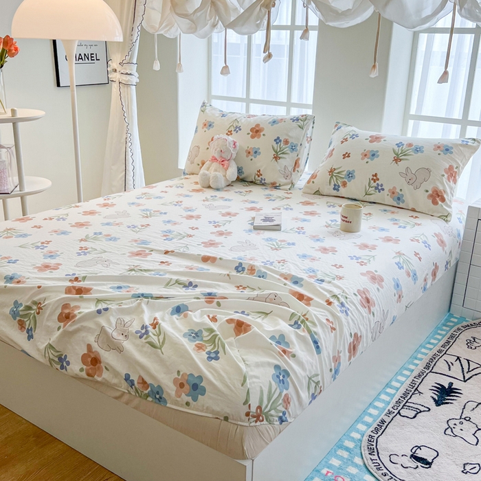 91家纺网 家纺一手货源 找家纺 鼎丰家纺 2025新款90克超柔软糯印花单床笠系列 局集