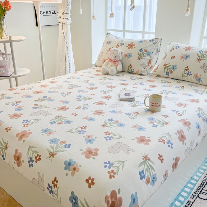 91家纺网 家纺一手货源 找家纺 鼎丰家纺 2025新款90克超柔软糯印花单床笠系列 局集