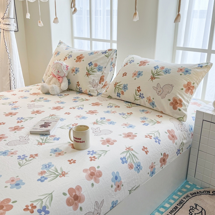 91家纺网 家纺一手货源 找家纺 鼎丰家纺 2025新款90克超柔软糯印花单床笠系列 局集