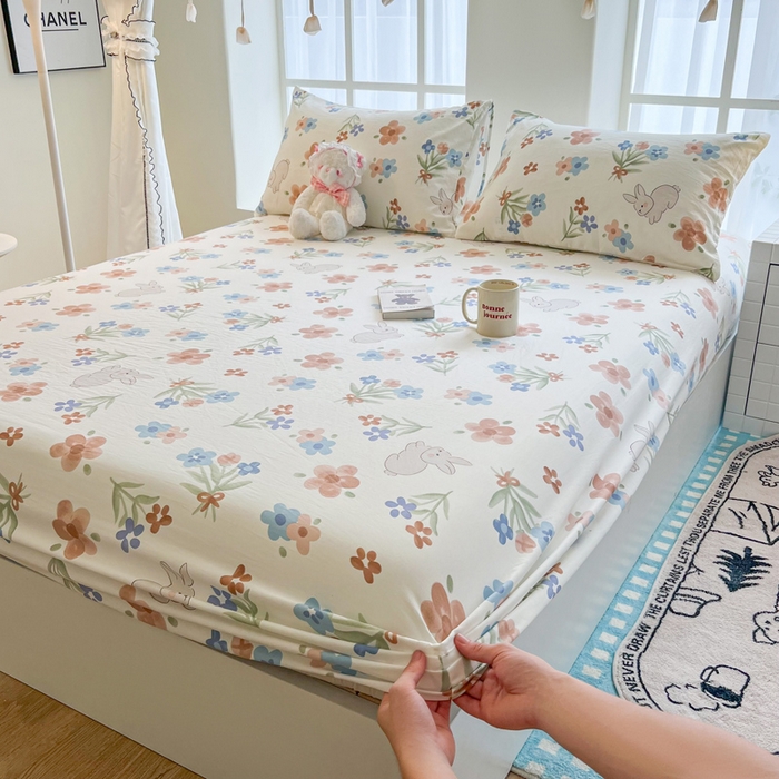 91家纺网 家纺一手货源 找家纺 鼎丰家纺 2025新款90克超柔软糯印花单床笠系列 局集