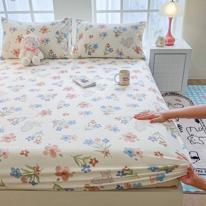 91家纺网 家纺一手货源 找家纺 鼎丰家纺 2025新款90克超柔软糯印花单床笠系列 局集