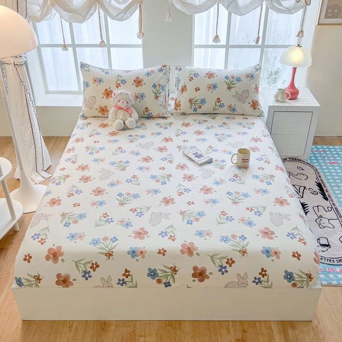 91家纺网 家纺一手货源 找家纺 鼎丰家纺 2025新款90克超柔软糯印花单床笠系列 局集