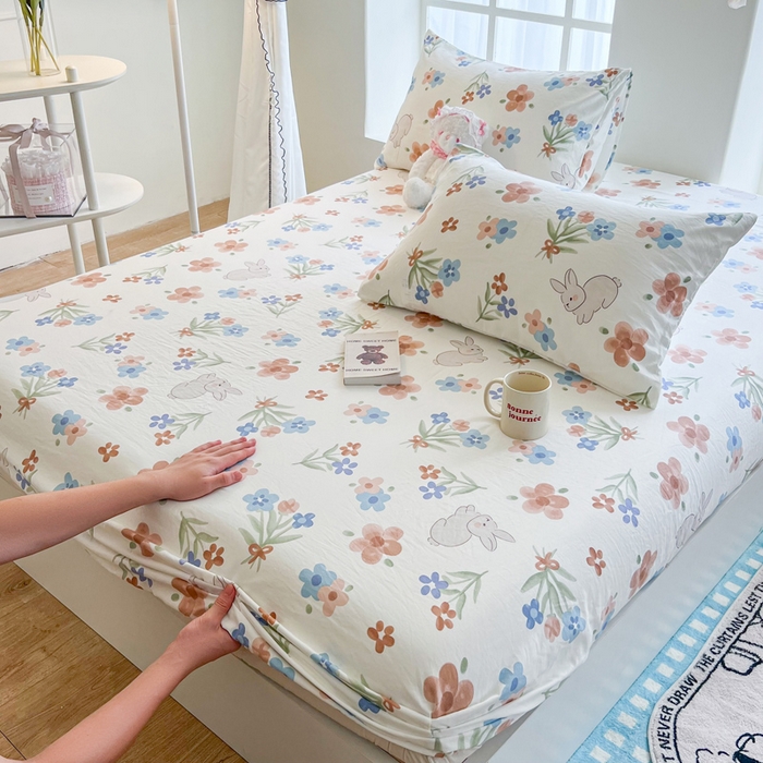 91家纺网 家纺一手货源 找家纺 鼎丰家纺 2025新款90克超柔软糯印花单床笠系列 局集