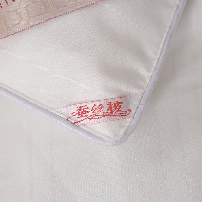 91家纺网 家纺一手货源 找家纺 越宏顺 2025新款全棉缎条.被桑.被春秋被双人子母被二合一冬被 白色