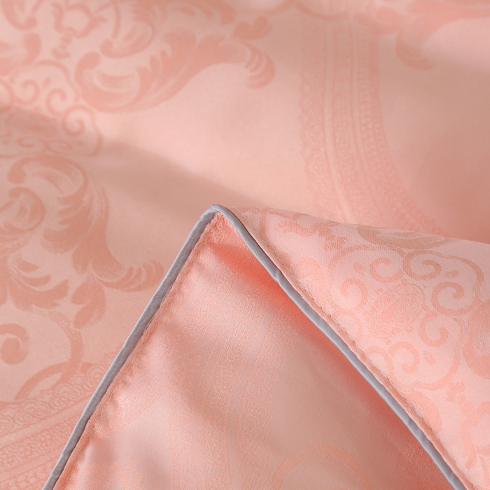 91家纺网 家纺一手货源 找家纺 越宏顺 2025新款60S全棉莫代尔提花.被手工订花.被子母被 粉玉