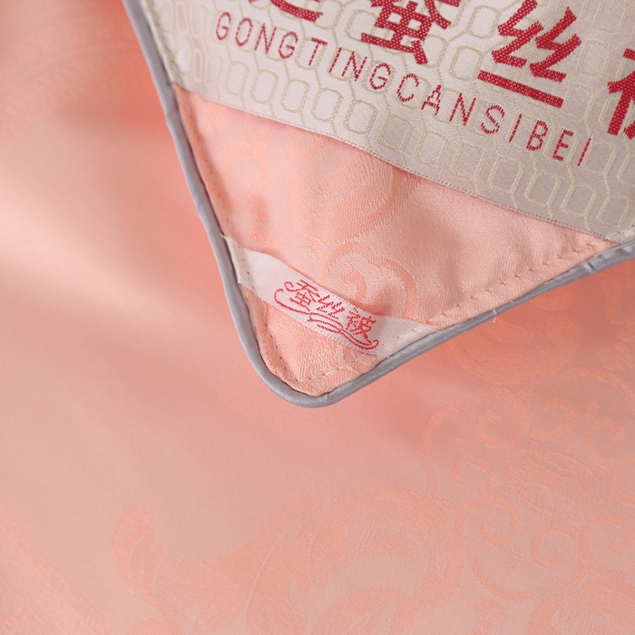 91家纺网 家纺一手货源 找家纺 越宏顺 2025新款60S全棉莫代尔提花.被手工订花.被子母被 粉玉