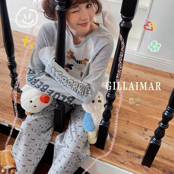 91家纺网 家纺一手货源 找家纺 妍景家居生活馆 2025新款小熊家-腊肠家居服 小熊家-腊肠-灰色