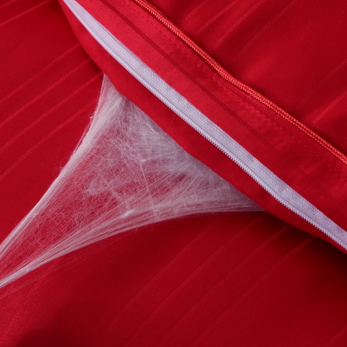 91家纺网 家纺一手货源 找家纺 越宏顺 2025新款全棉缎条.被桑.被春秋被双人子母被二合一冬被 大红