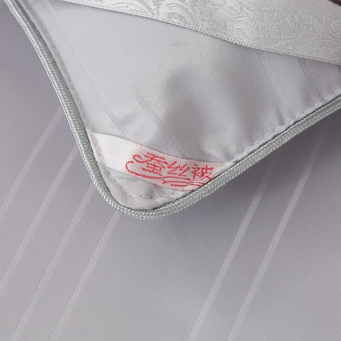 91家纺网 家纺一手货源 找家纺 越宏顺 2025新款全棉缎条.被桑.被春秋被双人子母被二合一冬被 灰色