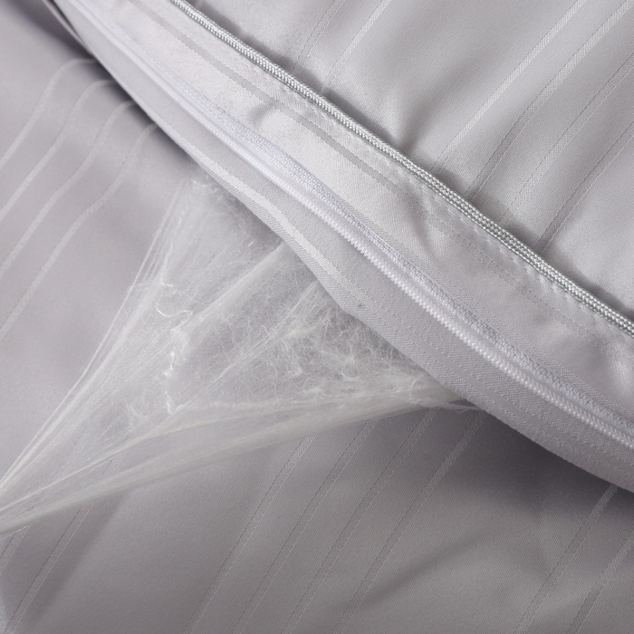 91家纺网 家纺一手货源 找家纺 越宏顺 2025新款全棉缎条.被桑.被春秋被双人子母被二合一冬被 灰色