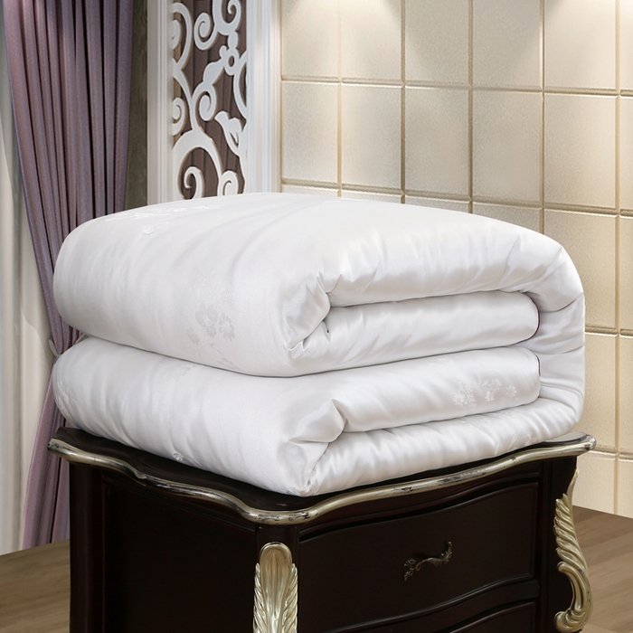 越宏顺 2025新款仿真丝蝴蝶花手工.被子母被被子被芯 白色