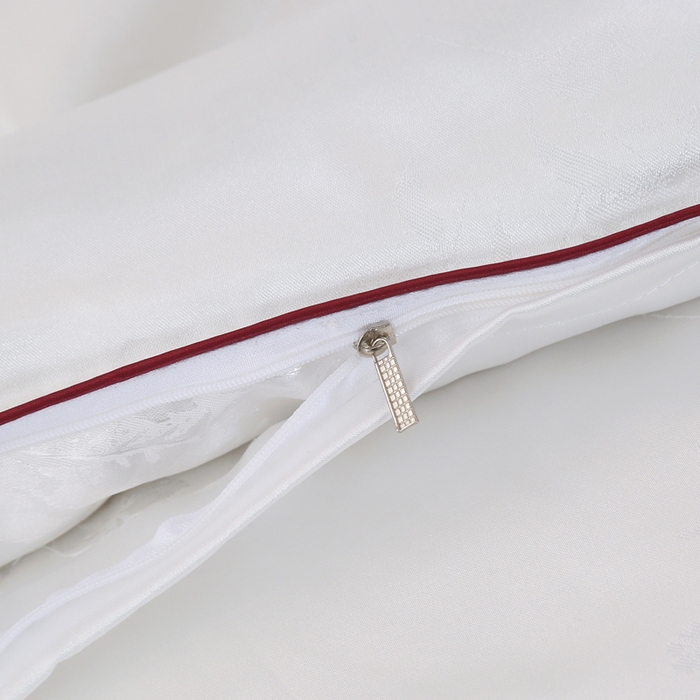 91家纺网 家纺一手货源 找家纺 越宏顺 2025新款仿真丝蝴蝶花手工.被子母被被子被芯 白色